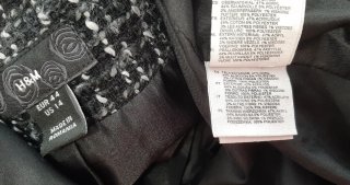 Chaqueta cruzada, forrada