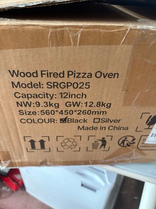 Forno per pizza a legna VEVOR Nero/Argento