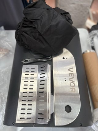 Forno per pizza a legna VEVOR Nero/Argento