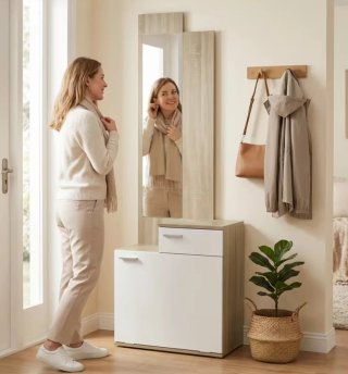 A ESTRENAR! Mueble recibidor con espejo y zapatero