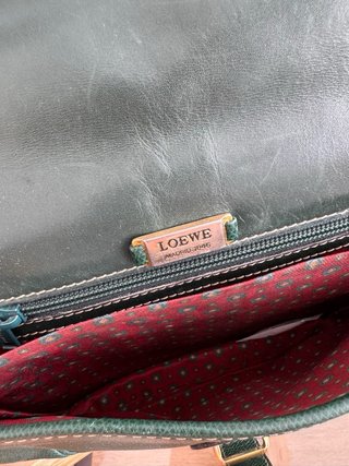 Bolso Loewe Vintage verde piel