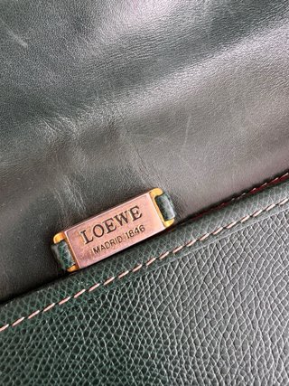 Bolso Loewe Vintage verde piel