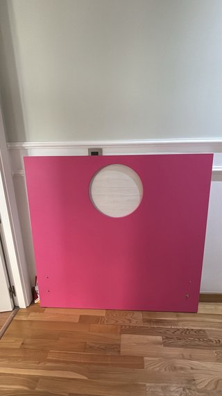 Cabecero Cama Infantil Rosa con Círculo