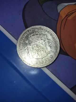 5 Pesetas Alfonso XII 1876 Original