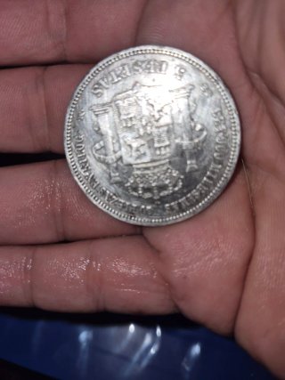 5 Pesetas Alfonso XII 1876 Original