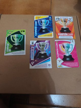 5 Cromos Campeón Card Panini Varios Años