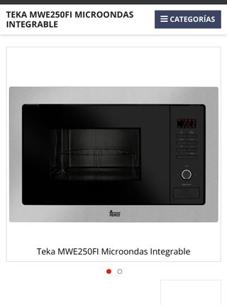 Plato horno microondas 31,5cm Teka con accesorios