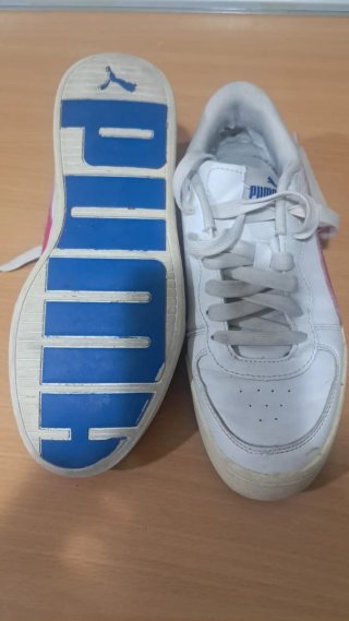 Zapatillas Puma Blancas y Rosas Talla 37