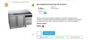 Mesa Frigorífica Fagor CCP2G - Nueva
