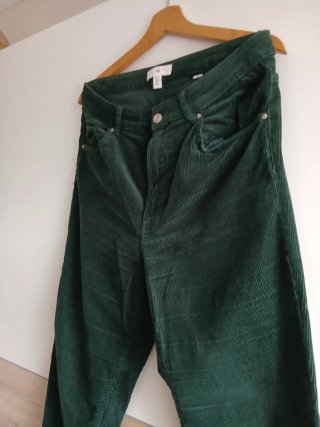 Pantalón pana mujer verde