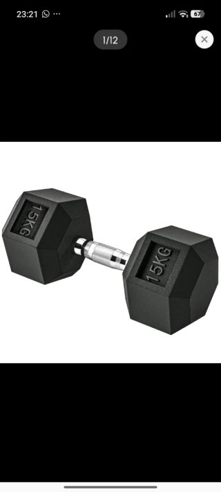 Mancuerna 12.5 kg Hexagonal NUEVA