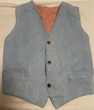 Chaleco vaquero con forro estampado