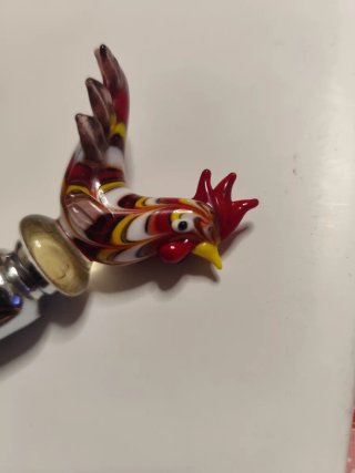 Tapón Botella Cristal Murano Gallo