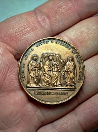 Medaglia 1868 Pietrasanta Lucca Madonna del Sole