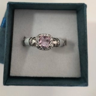 Anillo Ajustable Rosa y Plata