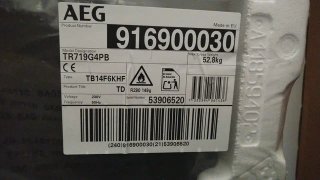 Secadora AEG 9kg Bomba de Calor - Nueva