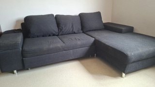 Sofá modular gris 3 plazas