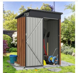 Caseta Exterior Jardín Metal efecto madera NUEVA