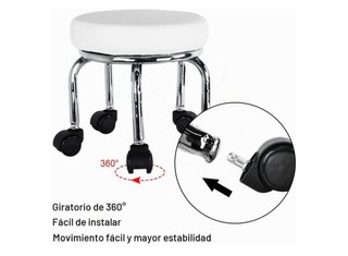 Taburete Giratorio con Ruedas - Nuevo