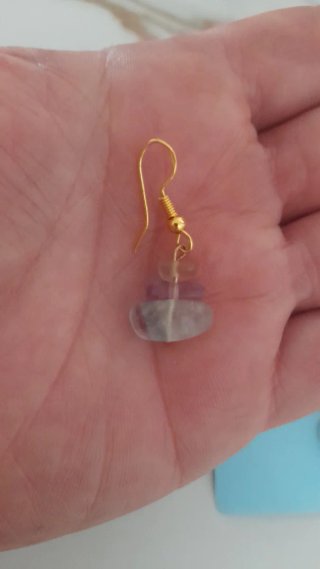Pendientes de piedras naturales fluorita