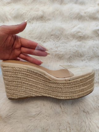 Sandalias esparto beige