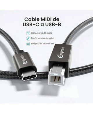 Cavo DigitalLife MIDI USB C a U