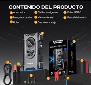 Arrancador Coche 12000A + Compresor Aire