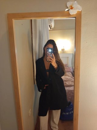 Chaqueta larga Zara botones