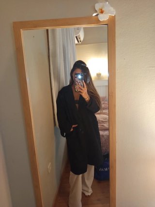 Chaqueta larga Zara botones