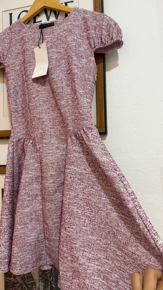 Vestido Zara vuelo rosa Talla S