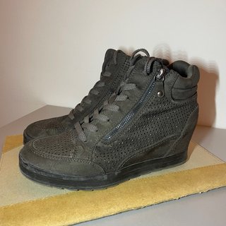 Botines marrones vintage con brillos talla 39