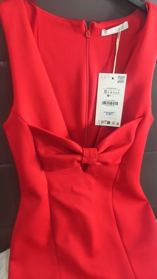 Vestido Zara Rojo Talla S Nuevo