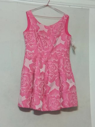 Vestido rosa floral fiesta