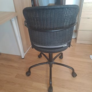 Silla de oficina Mibre mimbre y tela