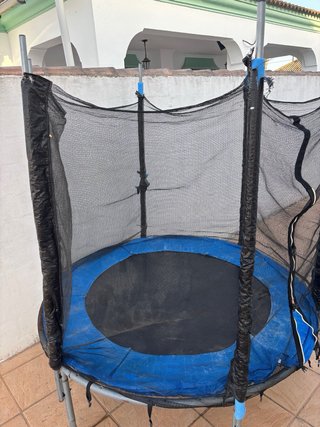 Cama elástica infantil con red de seguridad