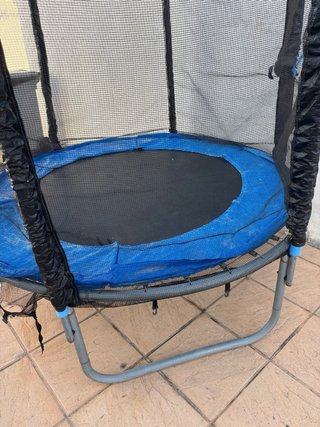 Cama elástica infantil con red de seguridad