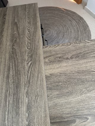 Mesa escritorio L madera y metal