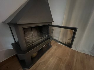 Chimenea hierro doble cristal