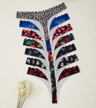 7 Piezas Lencería Mujer Estampada Talla Única