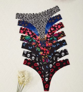 7 Piezas Lencería Mujer Estampada Talla Única