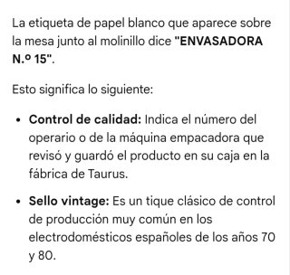 Molinillo Café Vintage Taurus M40