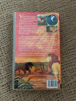 Cinta VHS El Rey León 2: El Tesoro de Simba