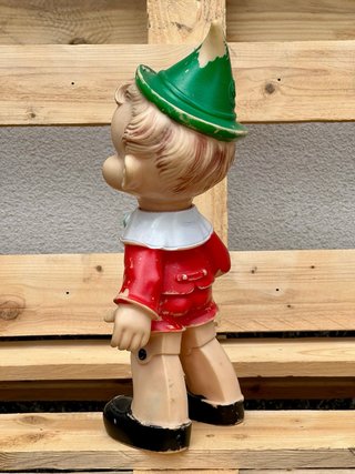 Pupazzo Pinocchio Gomma Vintage Anni 60 Ledra