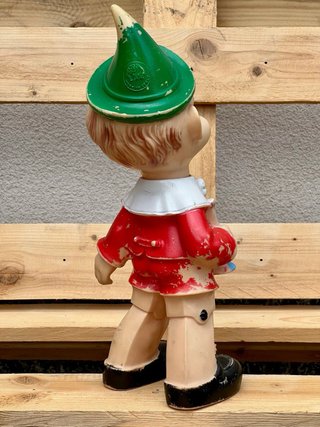 Pupazzo Pinocchio Gomma Vintage Anni 60 Ledra