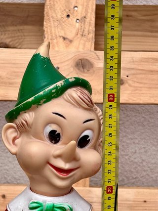 Pupazzo Pinocchio Gomma Vintage Anni 60 Ledra