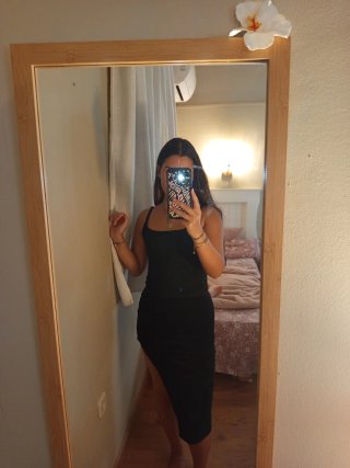 Falda negra terciopelo