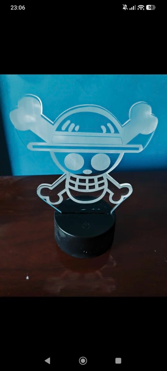 Candeeiro Símbolo One Piece Acrílico