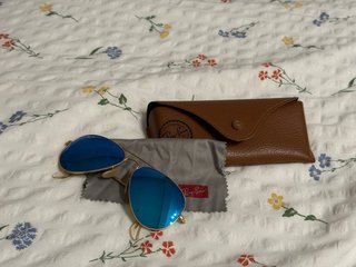 Gafas de Sol Ray-Ban Aviator Azul Dorado