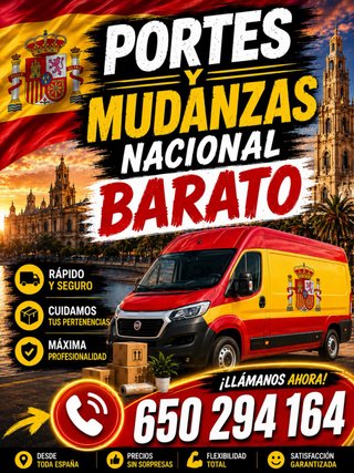Portes y mudanzas nacionales !!!