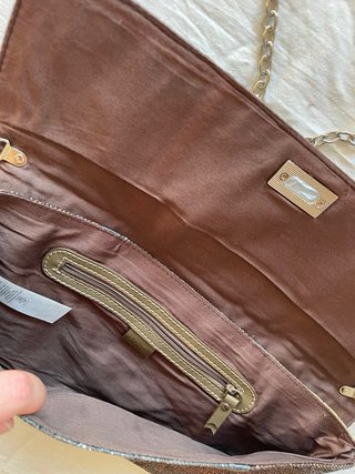 Bolso Mango Glitter Cadena Vintage